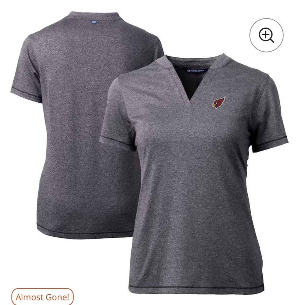 Arizona Cardinals Cutter & Buck Charcoal Forge Stretch Blade Polo